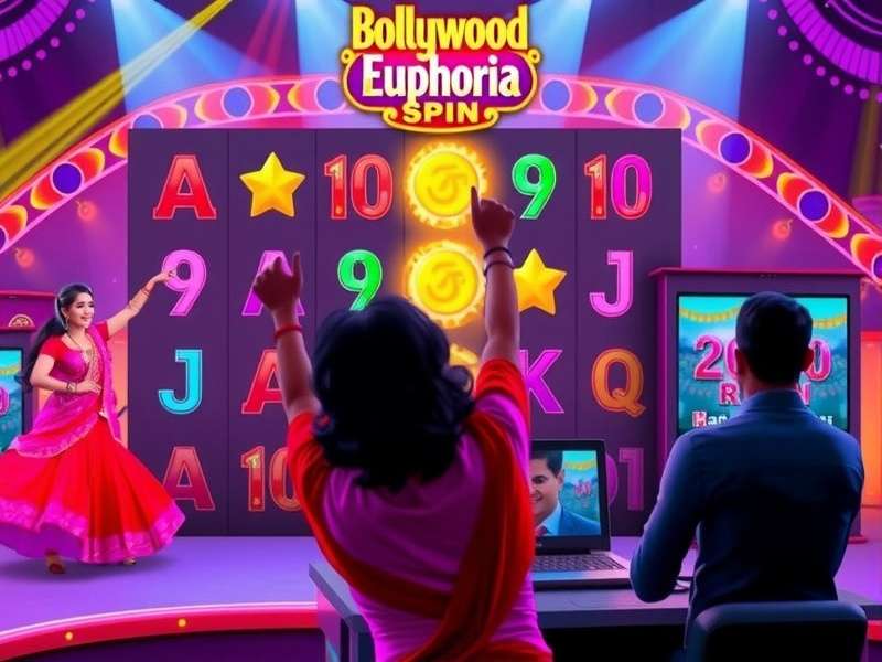 Bollywood Euphoria Spin game interface showing vibrant dance animations
